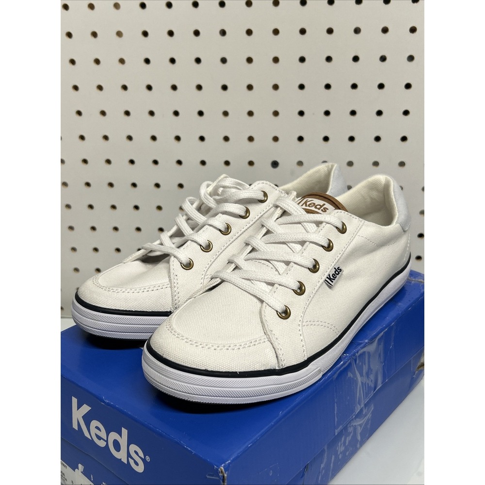 Keds Center III Canvas White/navy Women's 8m